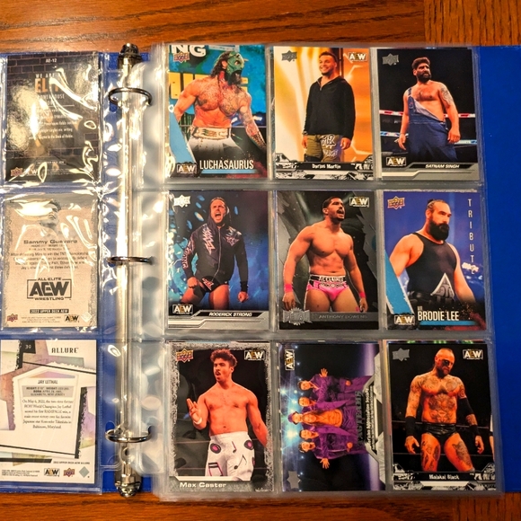AEW Wrestling Cards Binder 🔥 AEW Trading Cards Collection Lot Collection - Picture 2 of 11